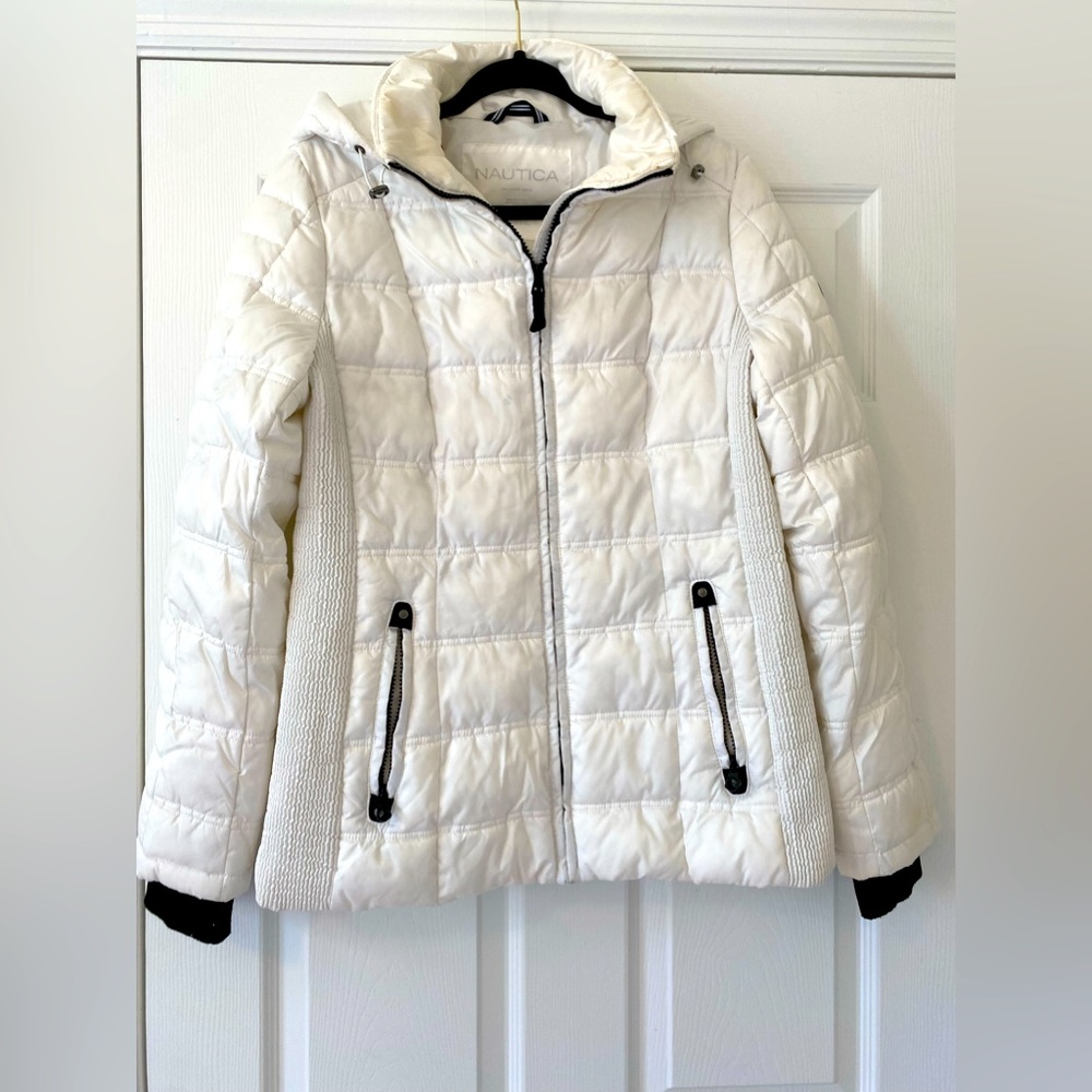 Nautica brand white coat size L